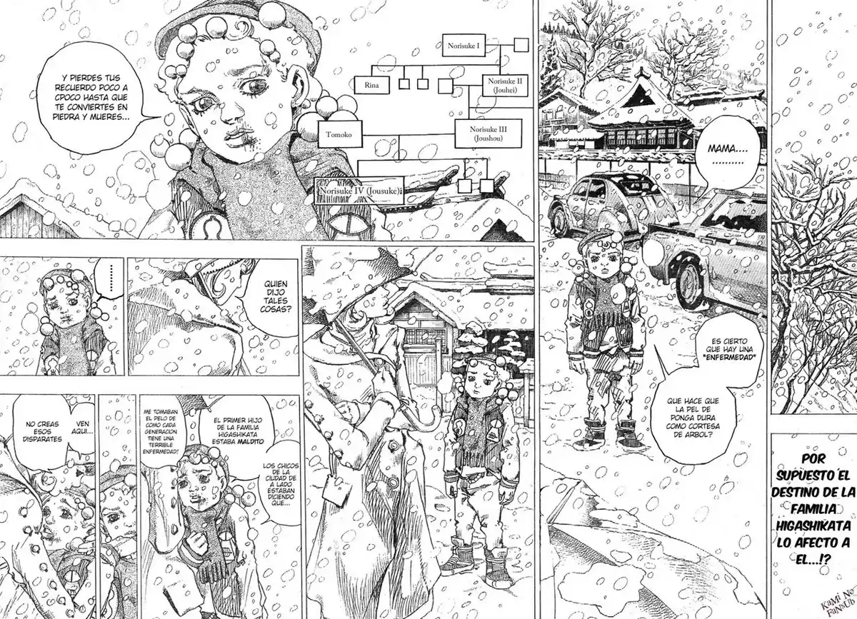 JoJo's Bizarre Adventure Parte 8: JoJolion Capitulo 29: Norisuke Higashikata, Tsurugi Higashikata y Yotsuyu Yagiyama, Parte 3 página 3