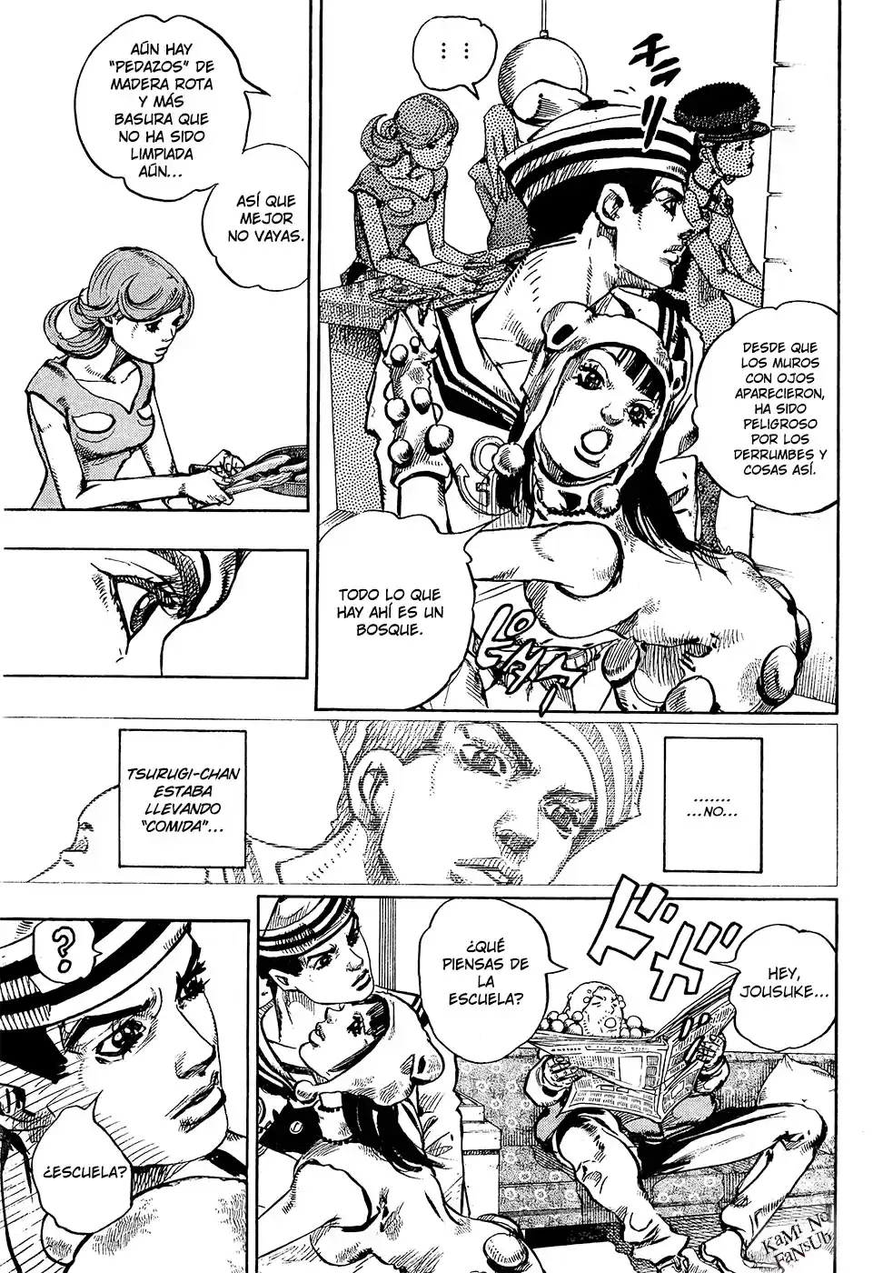 JoJo's Bizarre Adventure Parte 8: JoJolion Capitulo 27: Norisuke Higashikata, Tsurugi Higashikata y Yotsuyu Yagiyama, Parte 1 página 7