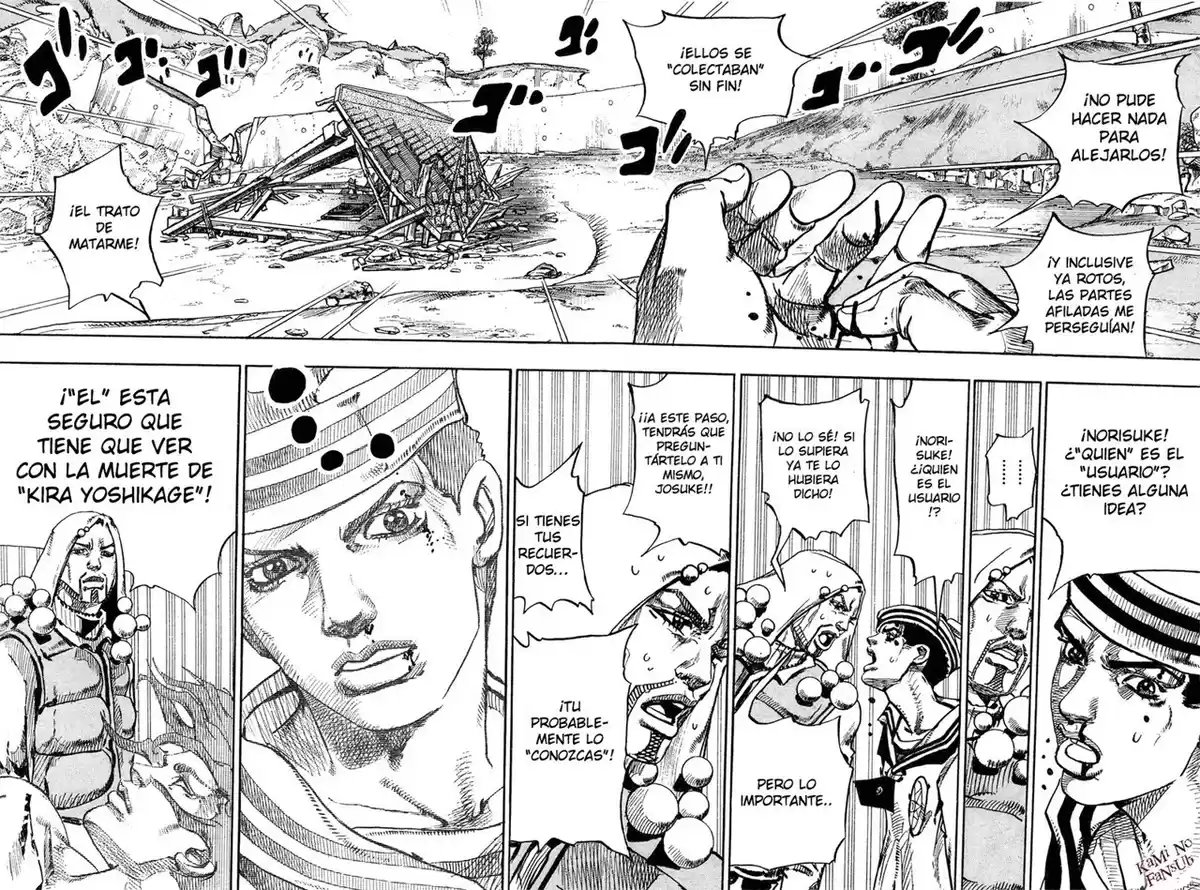 JoJo's Bizarre Adventure Parte 8: JoJolion Capitulo 28: Norisuke Higashikata, Tsurugi Higashikata y Yotsuyu Yagiyama, Parte 2 página 16