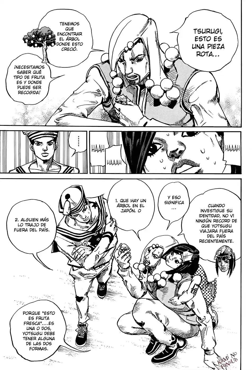 JoJo's Bizarre Adventure Parte 8: JoJolion Capitulo 33: ¡Josuke! Ve a la Frutería Higashikata página 22