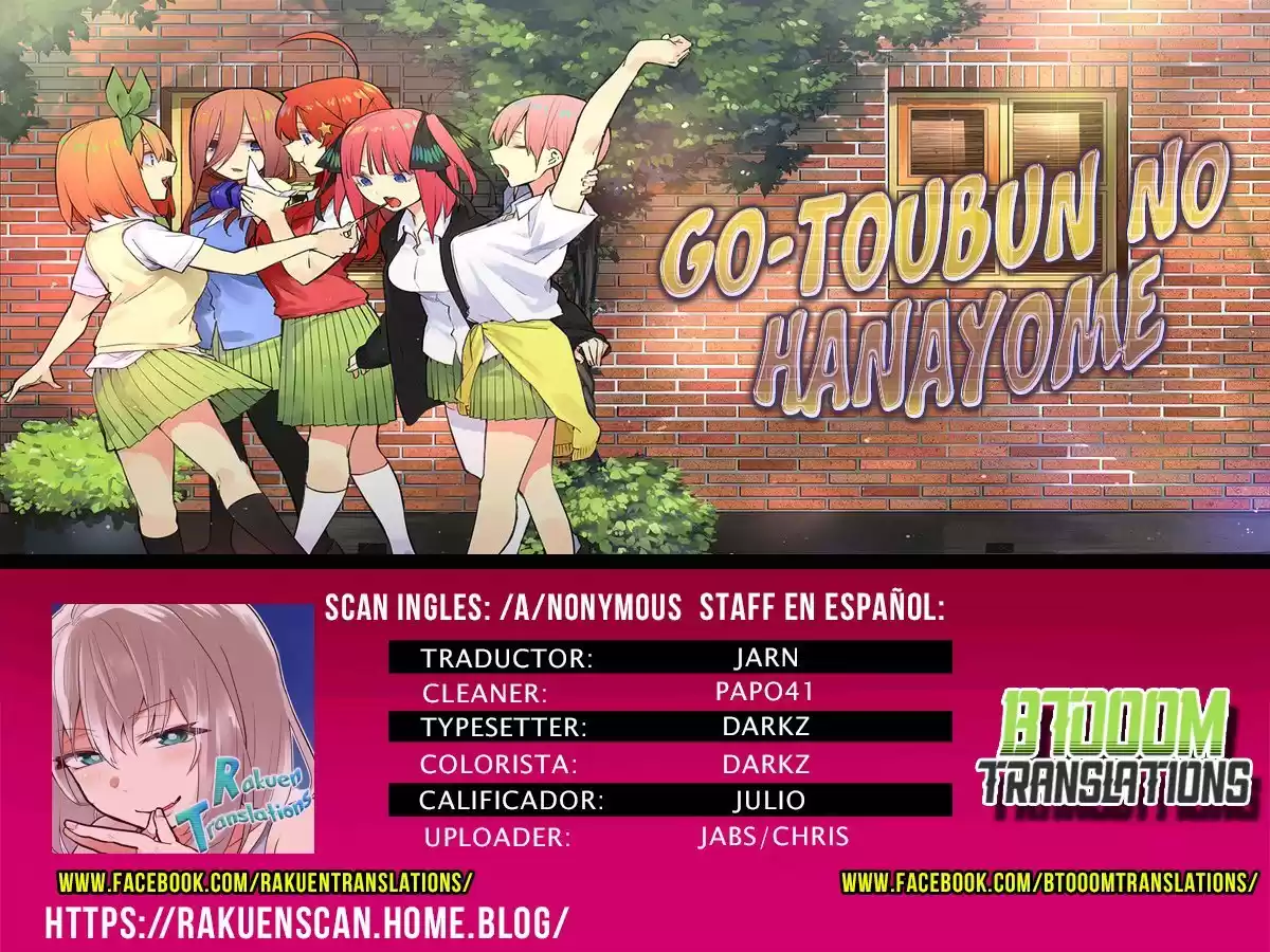 Go-Toubun no Hanayome Capitulo 85: Guerra de las Hermanas - Batalla Final página 1