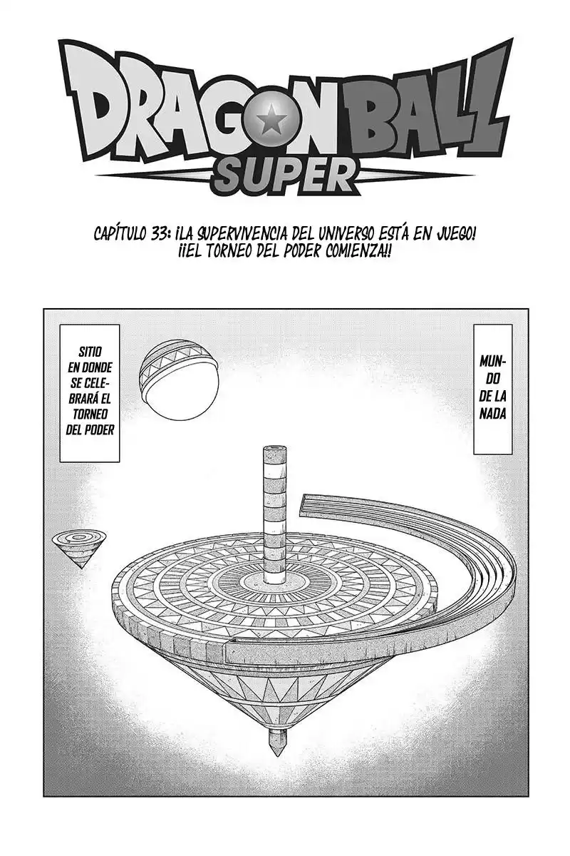 Dragon Ball Super Capitulo 33: ¡La Supervivencia del Universo está en Juego! ¡¡El Torneo del Poder Comienza!! página 2