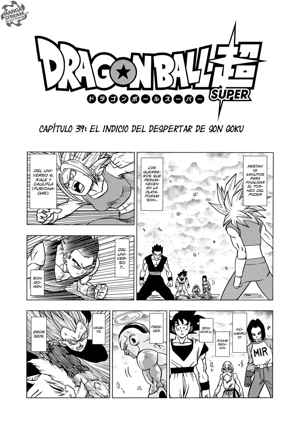 Dragon Ball Super Capitulo 39: El Indicio del Despertar de Son Goku página 2