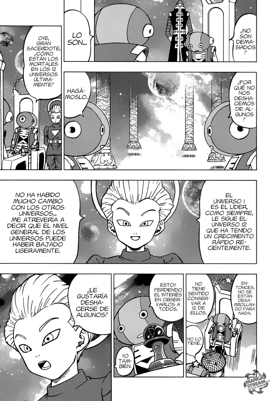 Dragon Ball Super Capitulo 28: Los Dioses de la Destrucción de los 12 Universos página 4