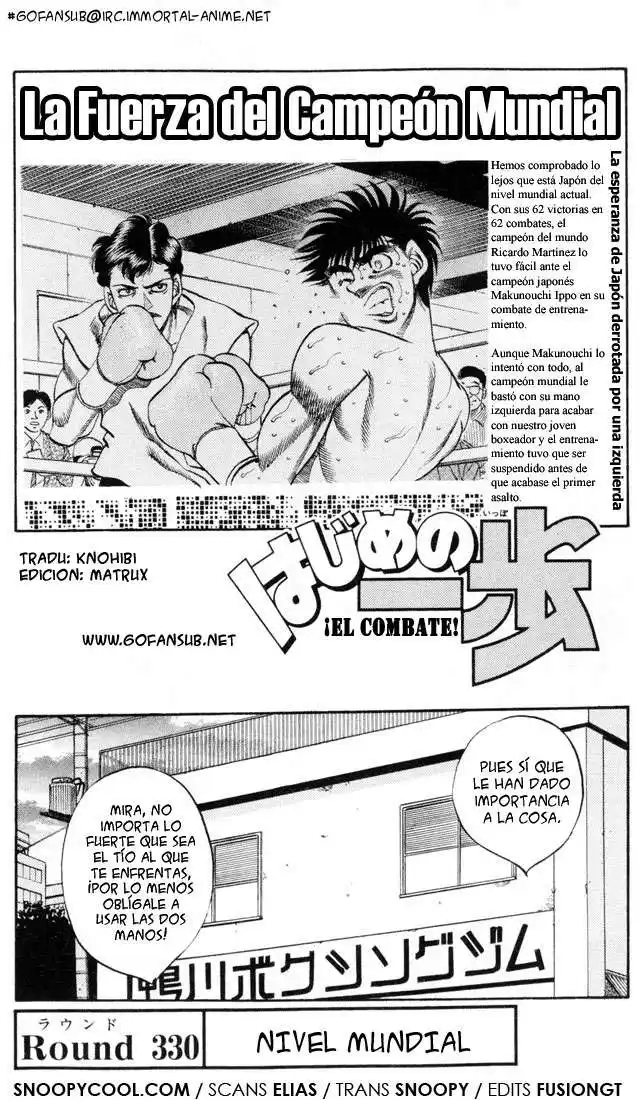 Hajime no Ippo Capitulo 330 página 1