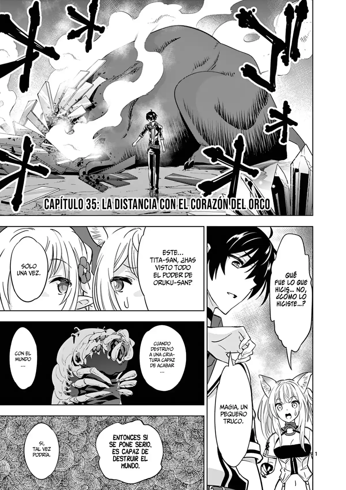 Shijou Saikyou Orc-san no Tanoshii Tanetsuke Harem Zukuri Capitulo 35: La Distancia con el Corazón del Orco. página 3