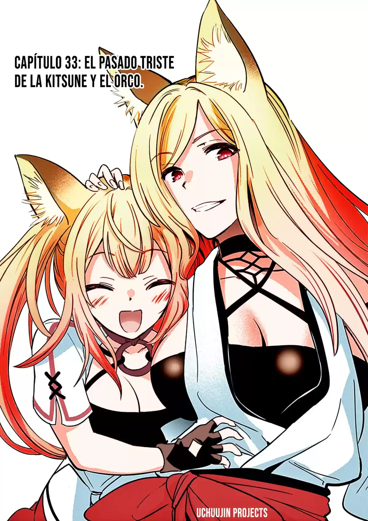 Shijou Saikyou Orc-san no Tanoshii Tanetsuke Harem Zukuri Capitulo 33: El Pasado Triste de la Kitsune y el Orco. página 3