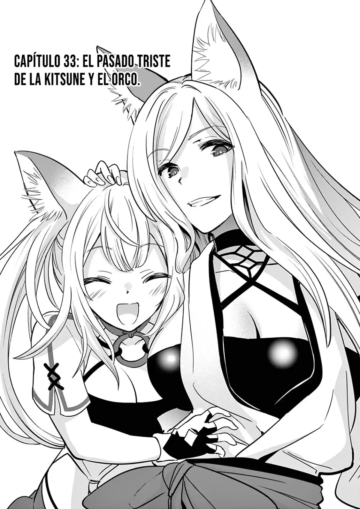 Shijou Saikyou Orc-san no Tanoshii Tanetsuke Harem Zukuri Capitulo 33: El Pasado Triste de la Kitsune y el Orco. página 4