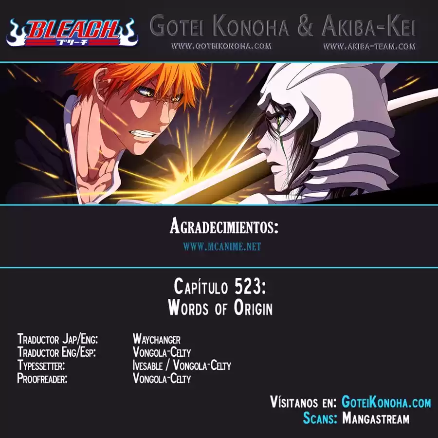 Bleach Capitulo 523 página 1