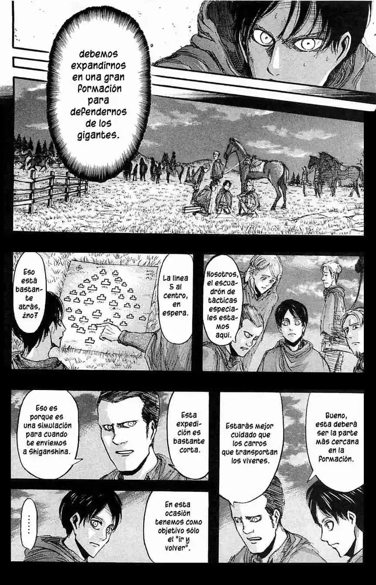 Shingeki no Kyojin Capitulo 22: La formación para detección a larga distancia del enemigo página 2