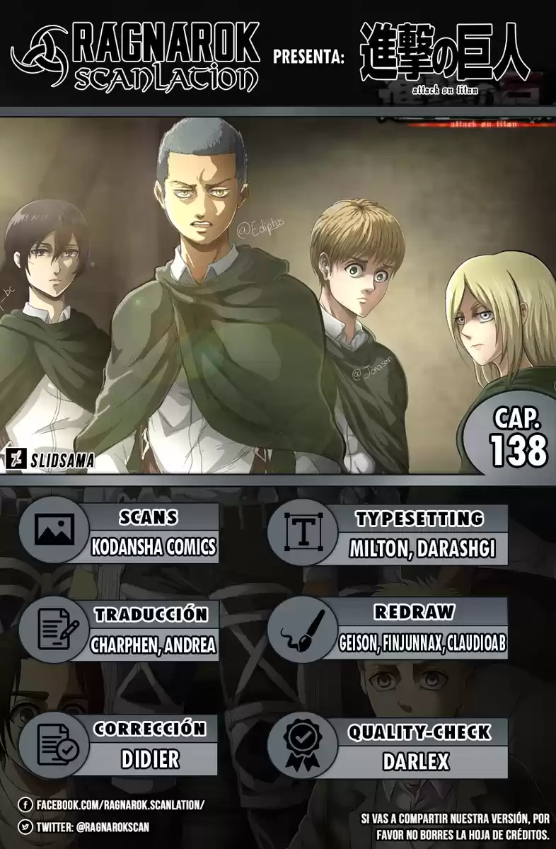 Shingeki no Kyojin Capitulo 138: Un Largo Sueño página 1