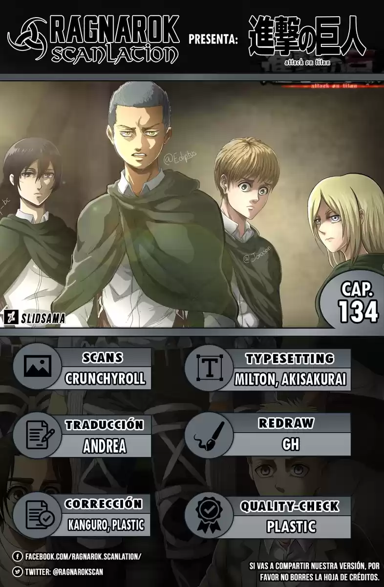 Shingeki no Kyojin Capitulo 134: En el fondo de la desesperación página 2