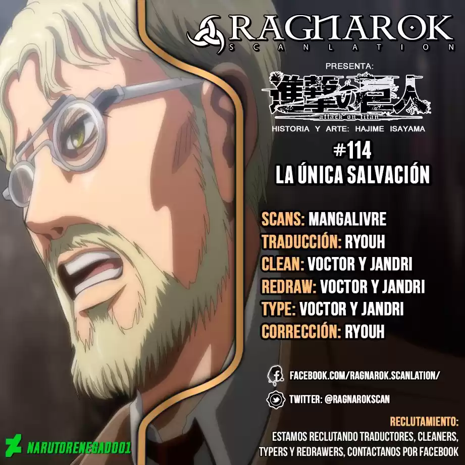 Shingeki no Kyojin Capitulo 114: la unica salvacion página 1