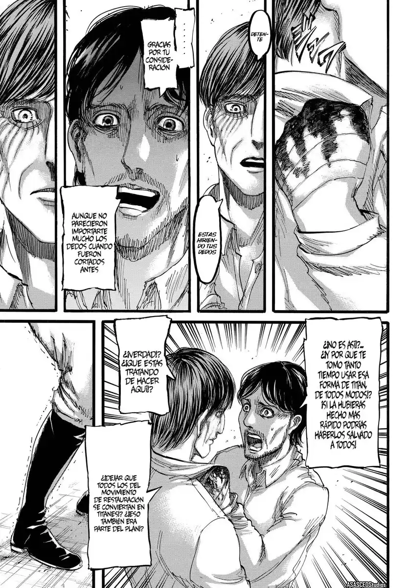 Shingeki no Kyojin Capitulo 88: El Titan Agresor página 12