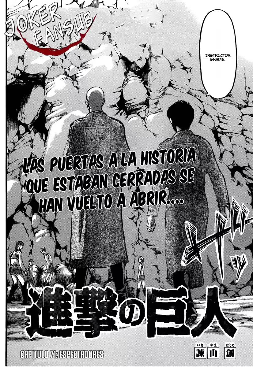 Shingeki no Kyojin Capitulo 71: Espectador página 3