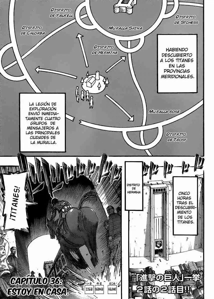 Shingeki no Kyojin Capitulo 36: Estoy en casa página 1