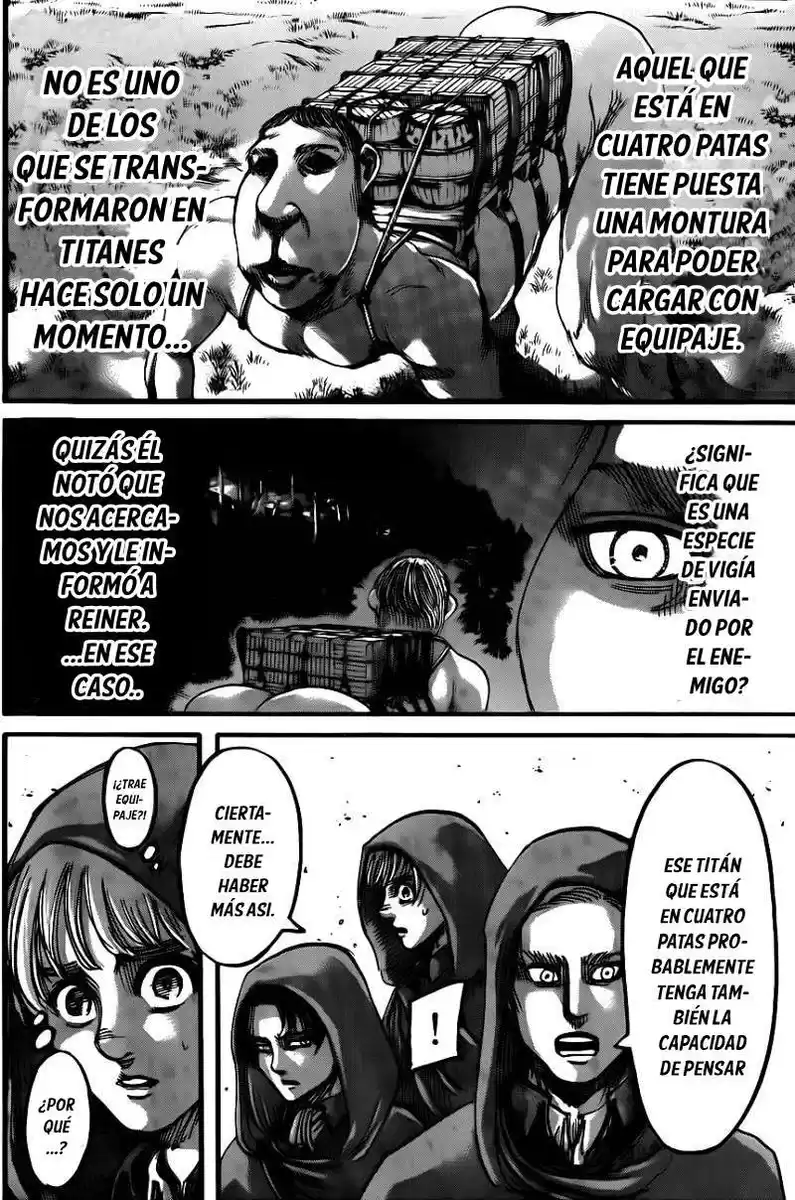 Shingeki no Kyojin Capitulo 75: Dos Tropas de Guerra página 8