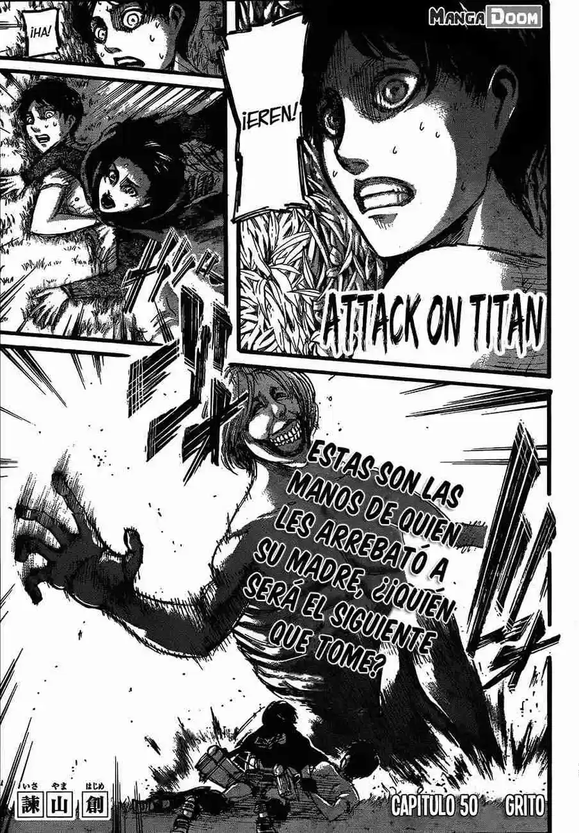 Shingeki no Kyojin Capitulo 50: Grito página 3