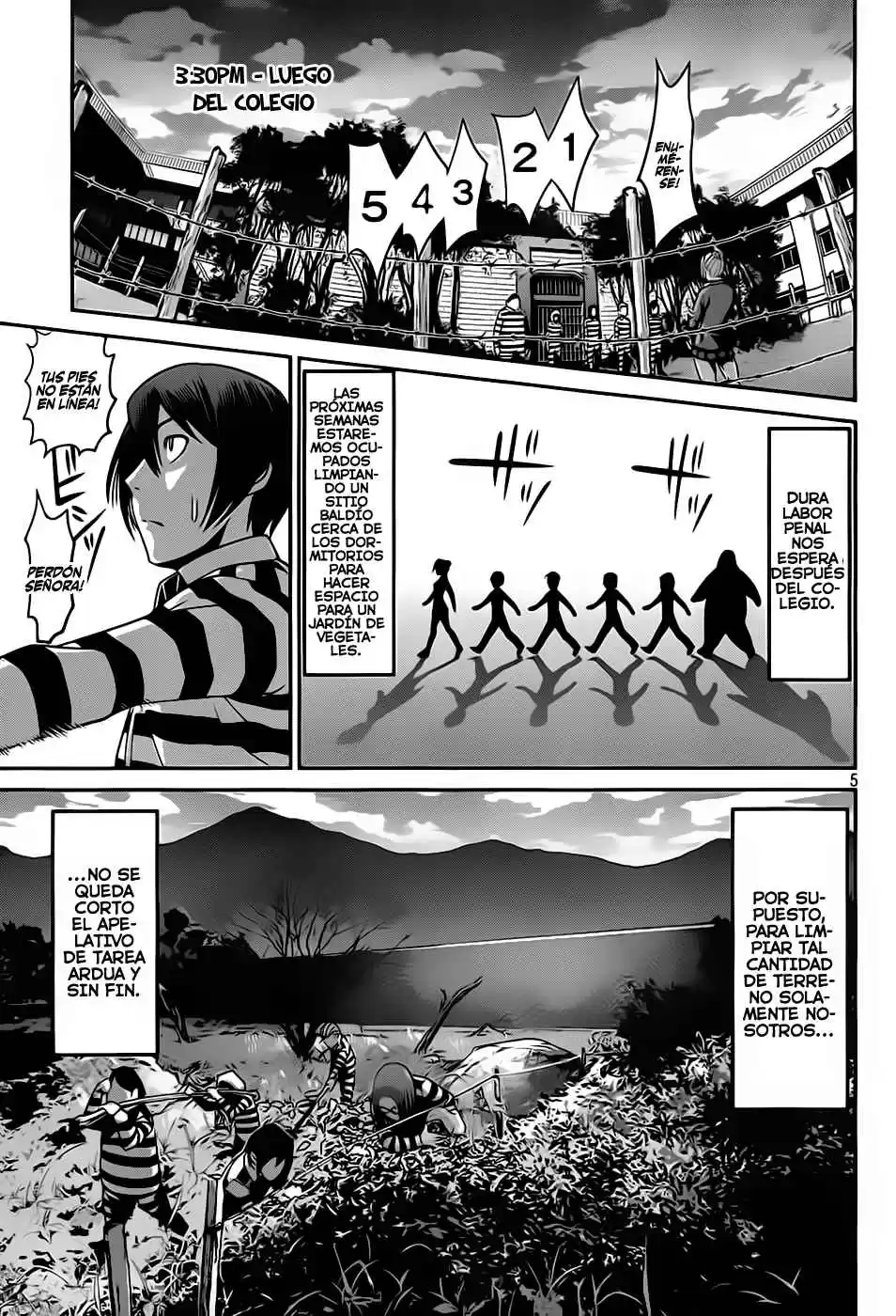 Prison School Capitulo 8: Dentro de Prisión página 5