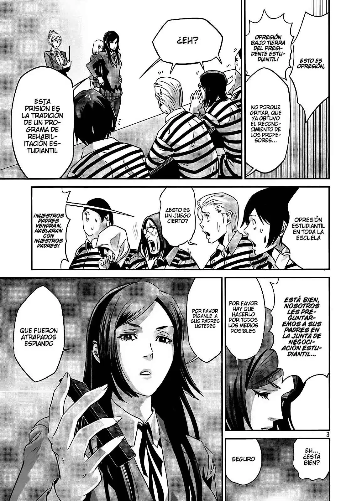 Prison School Capitulo 4: Se Adhieren a la Barricada página 3