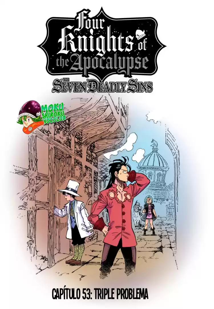 Mokushiroku no Yonkishi Capitulo 53.5: Triple problema (FAN-COLOR) página 2