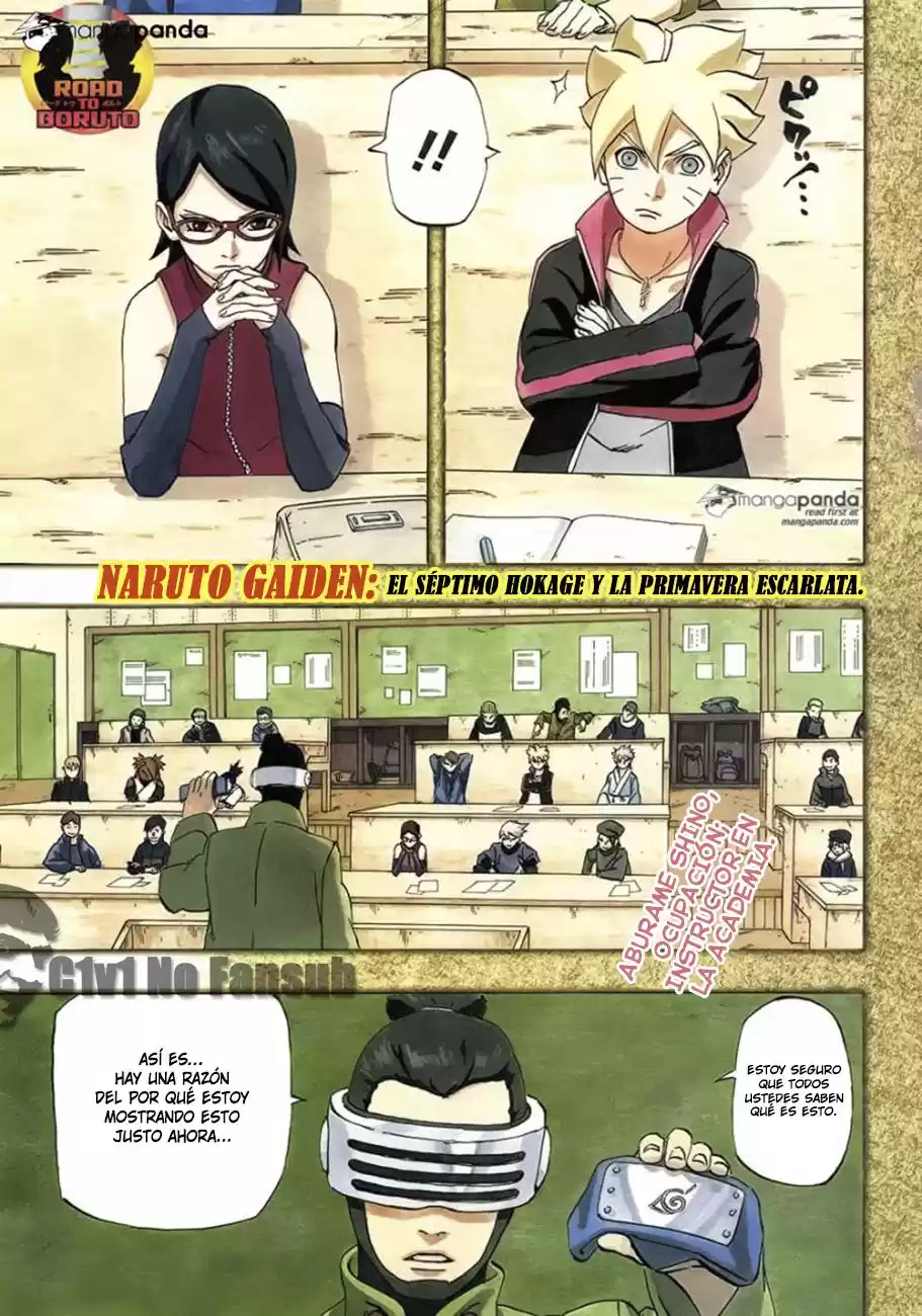 Naruto Capitulo 701: Naruto Gaiden: El 7mo hokage y la primavera escarl página 2