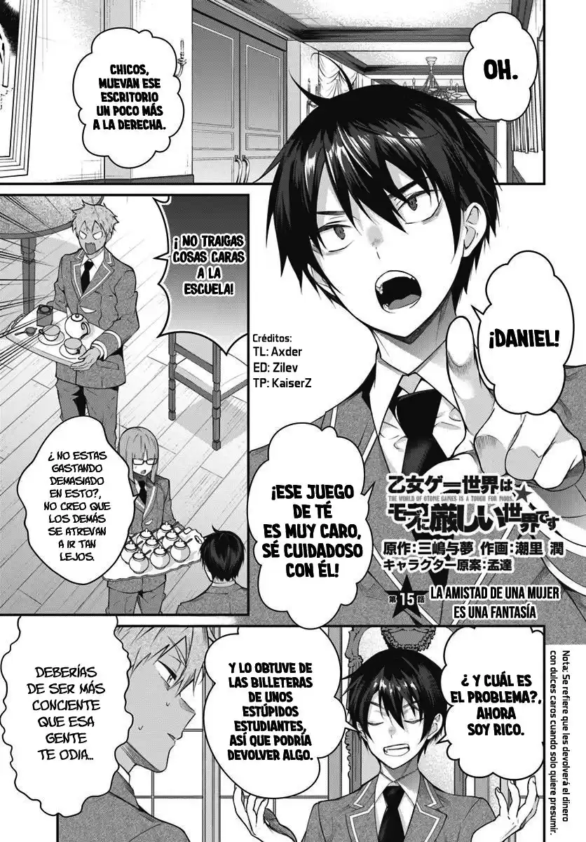 Otome Game Sekai wa Mob ni Kibishii Sekai Desu Capitulo 15: La amistad de una mujer es una fantasía página 1