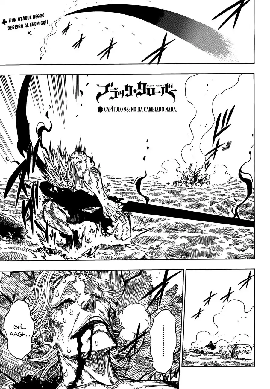 Black Clover Capitulo 98: No ha cambiado nada. página 2