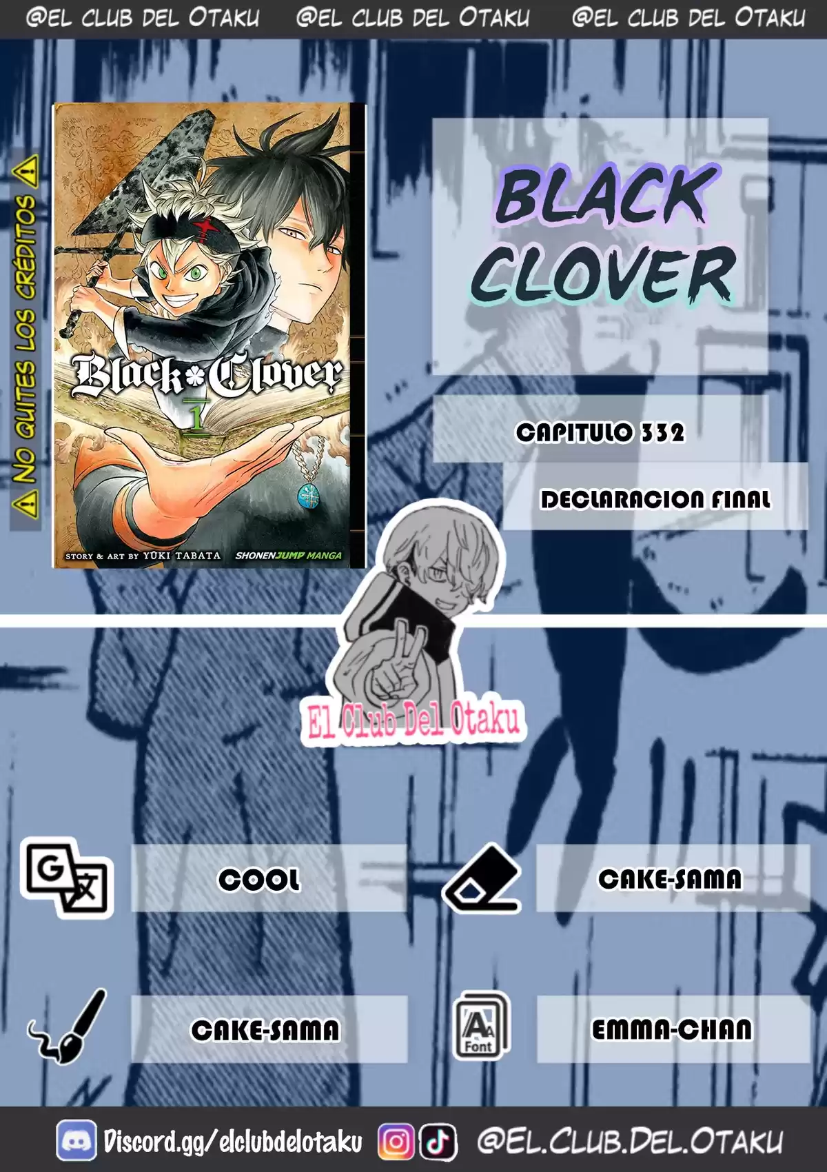 Black Clover Capitulo 332: Declaración final página 1