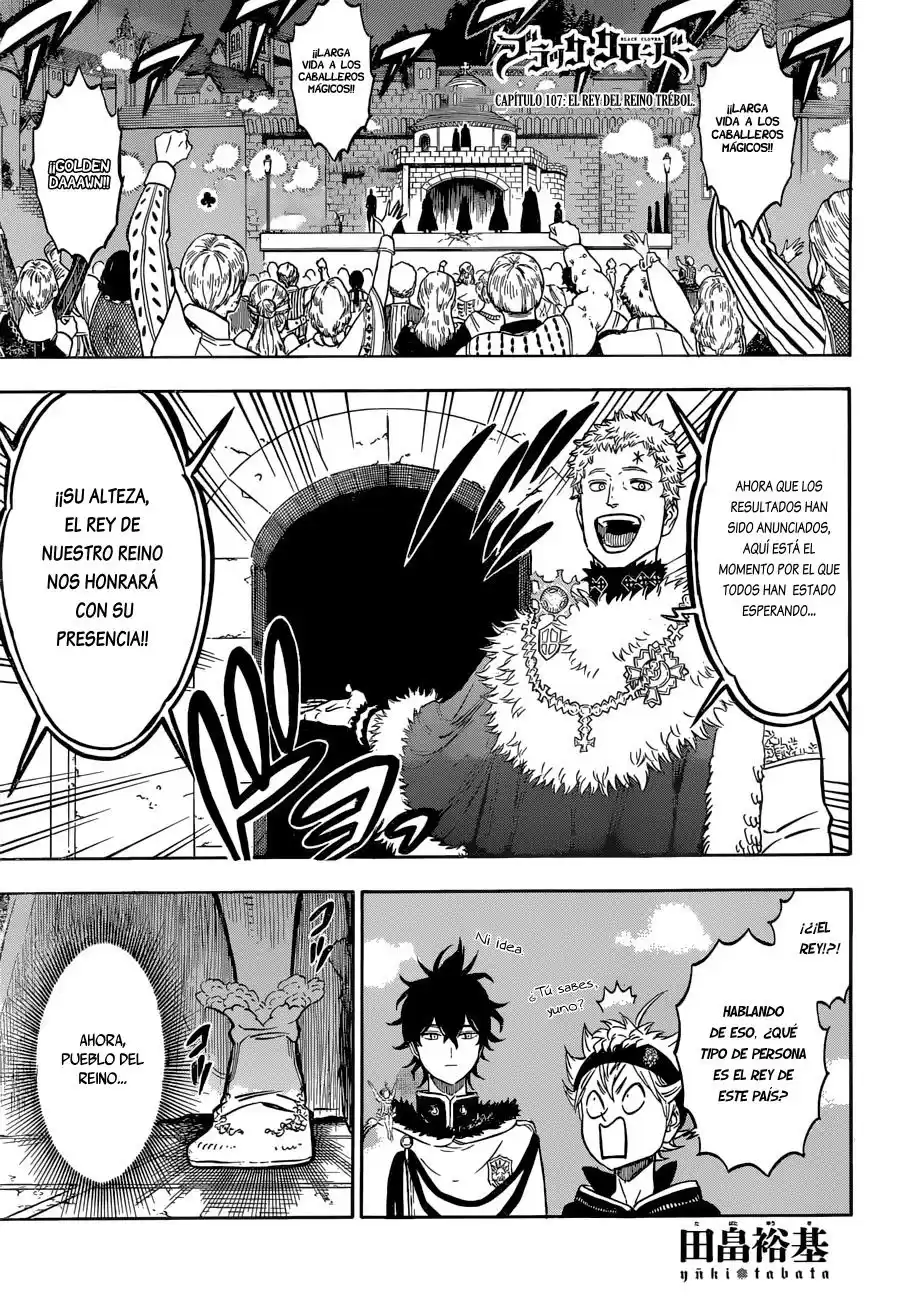 Black Clover Capitulo 107: El rey de Reino Trébol. página 2