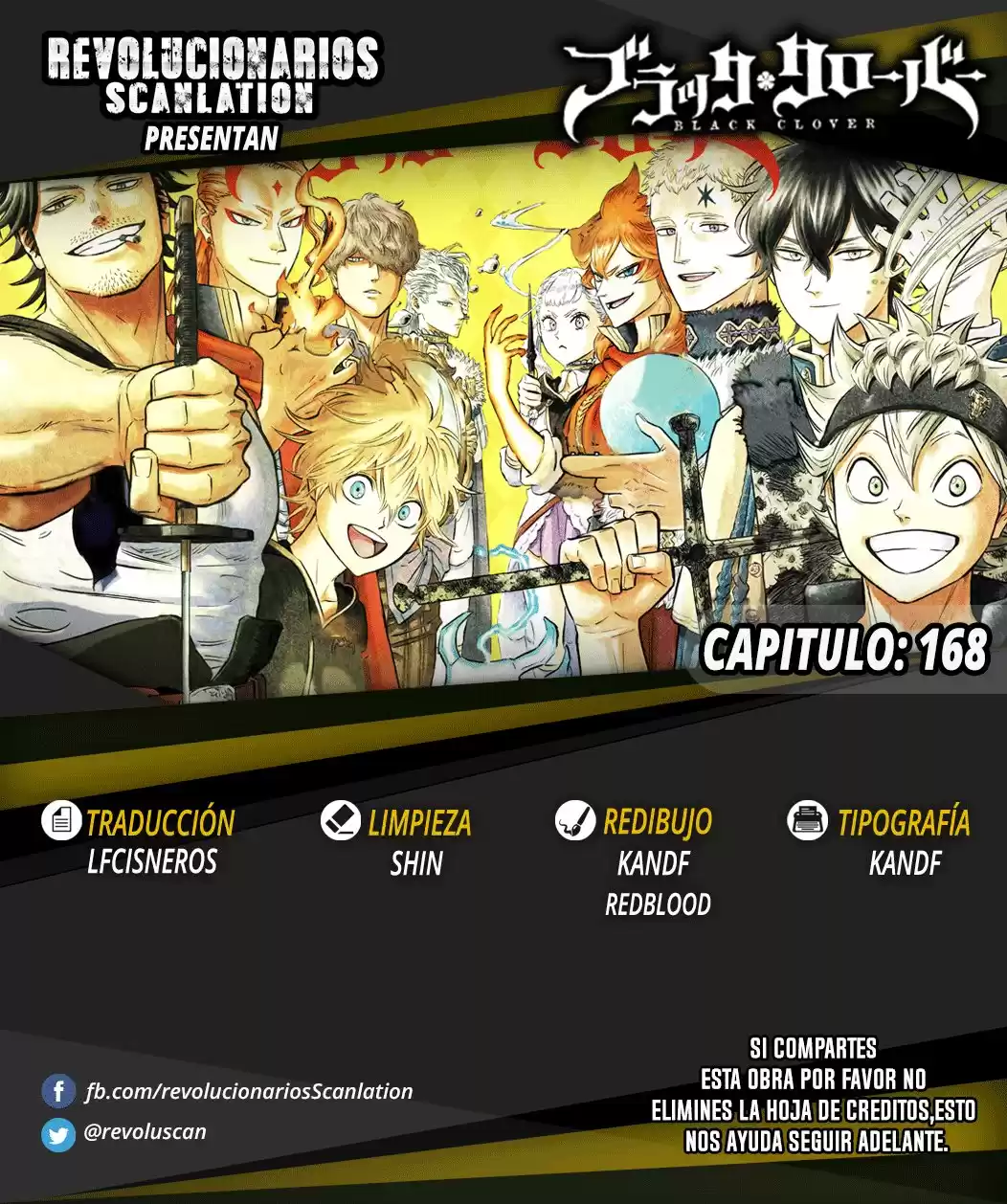 Black Clover Capitulo 168: Vs la Gente que Juró Lealtad al Mismo Hombre página 1