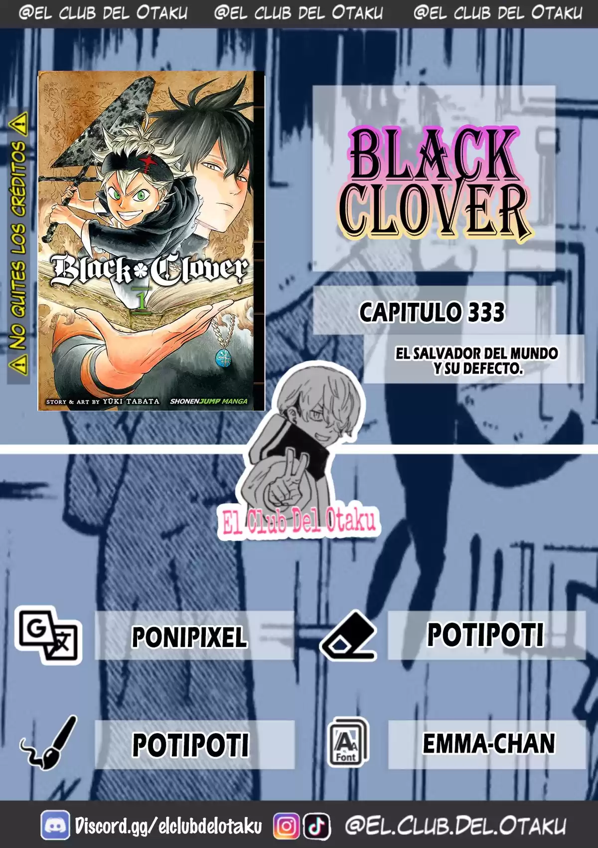 Black Clover Capitulo 333: El Salvador del mundo y su defecto página 1