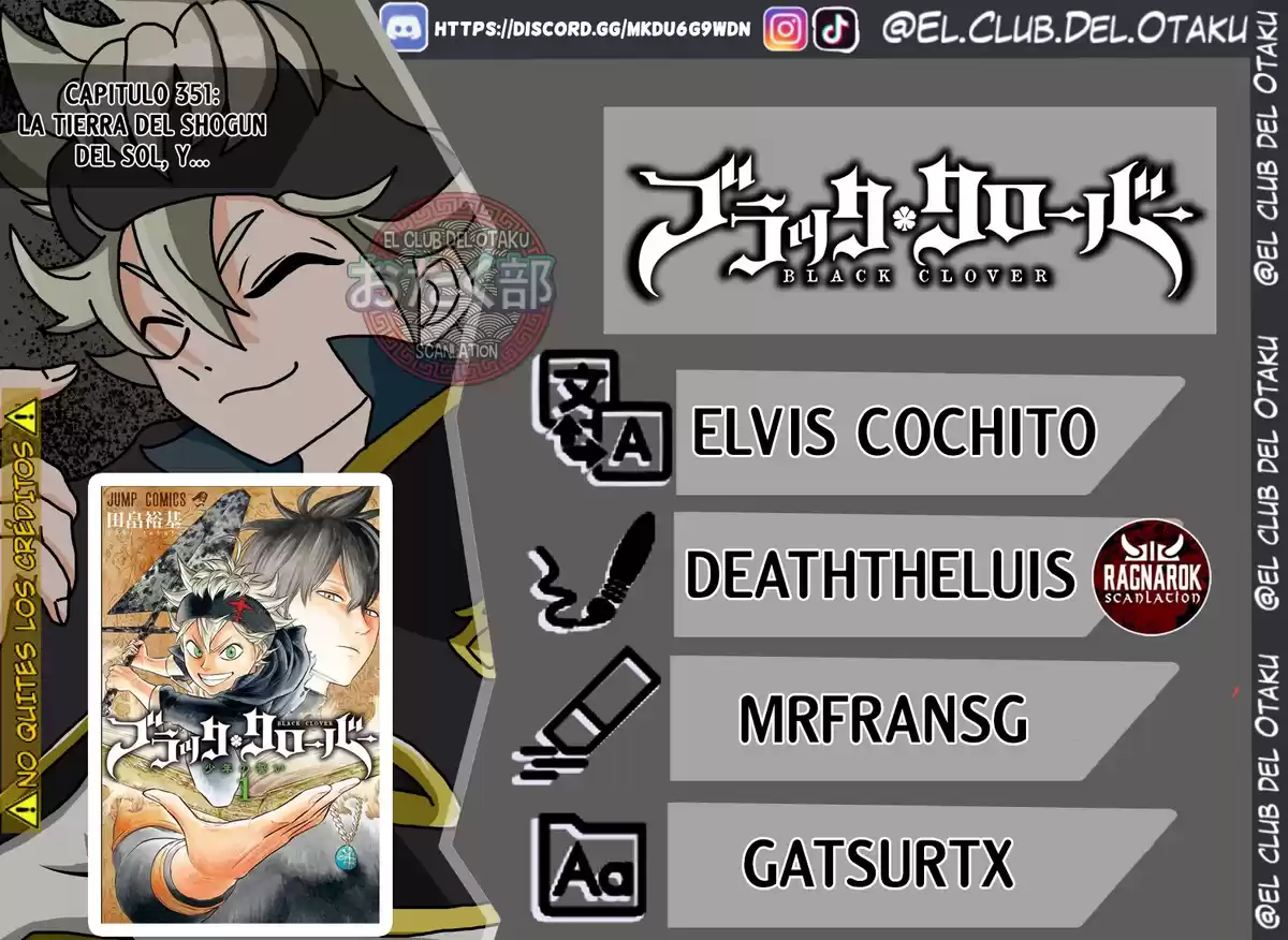 Black Clover Capitulo 351: El Shogun del País del Sol y... página 1