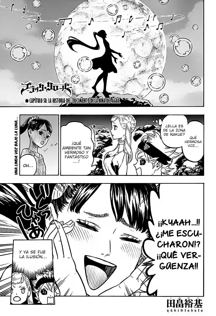 Black Clover Capitulo 58: La historia del crecimiento de la niña del agua. página 2