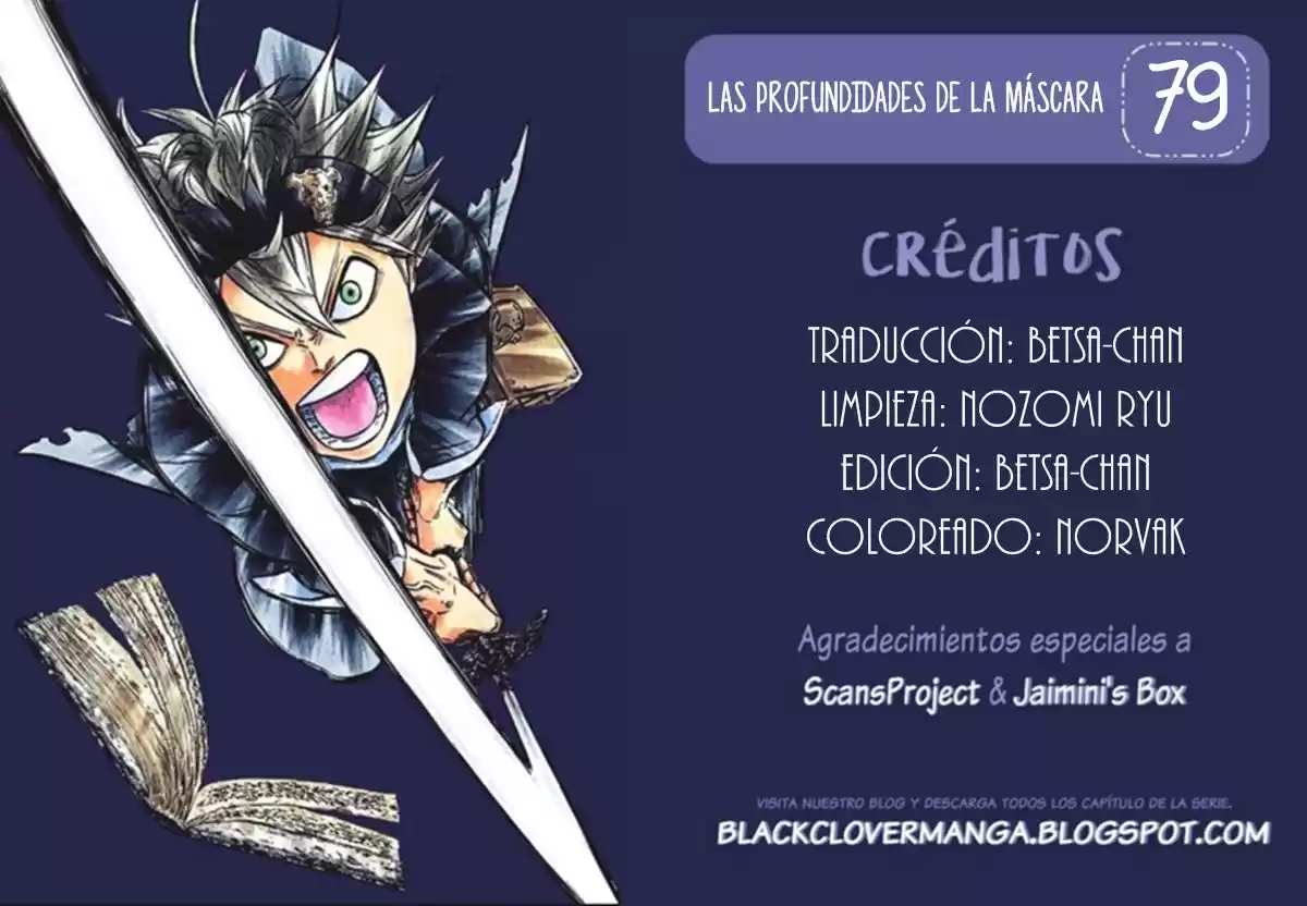 Black Clover Capitulo 79: Las profundidades de la máscara. página 1