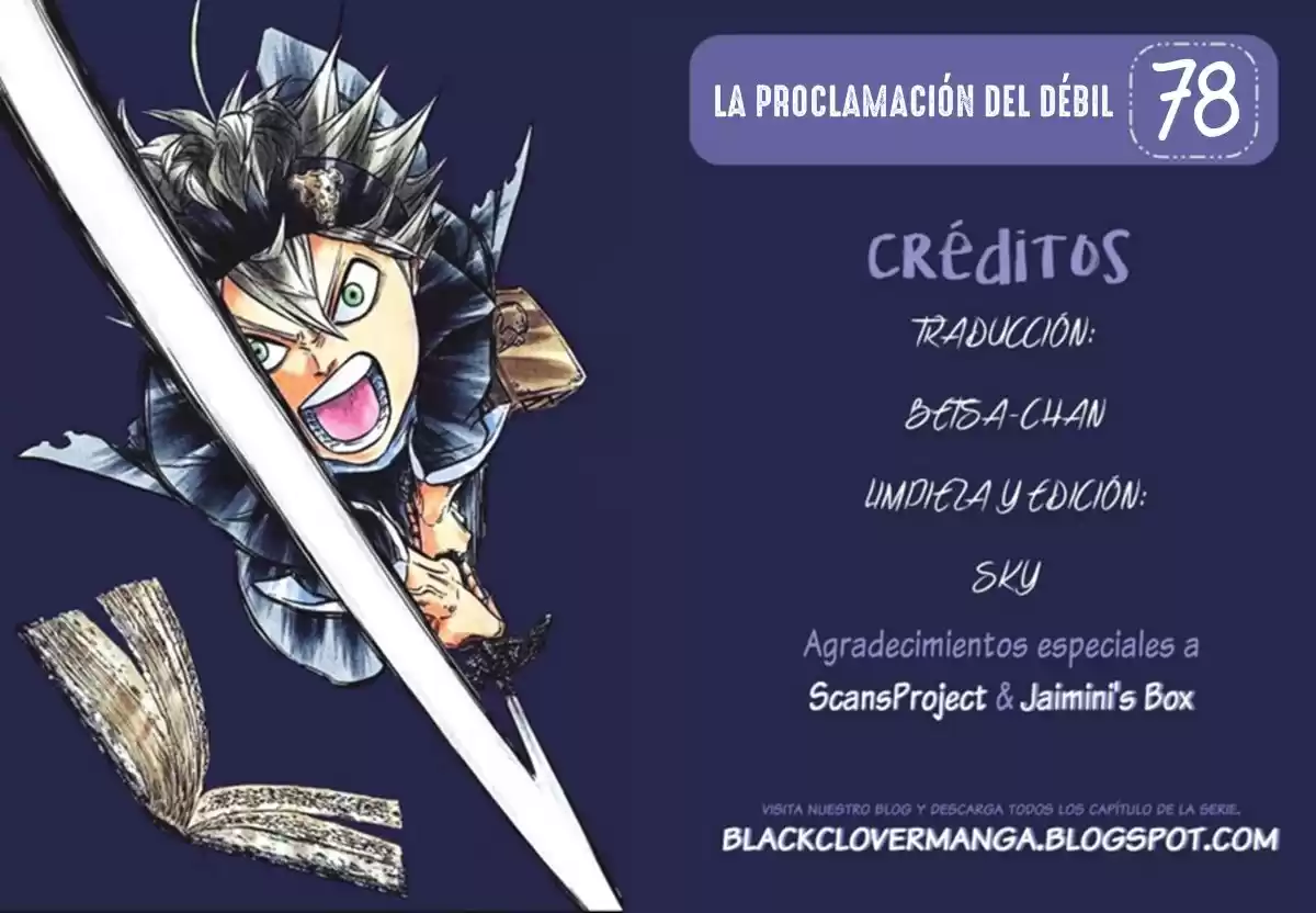 Black Clover Capitulo 78: La proclamación del débil. página 1