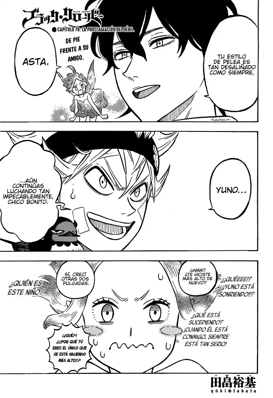 Black Clover Capitulo 78: La proclamación del débil. página 2