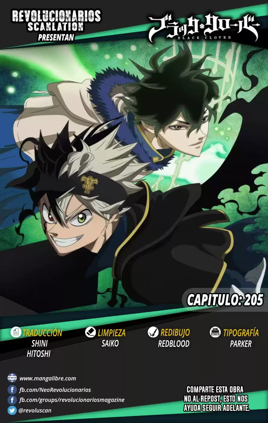 Black Clover Capitulo 205: La Verdad de Hace 500 Años página 1