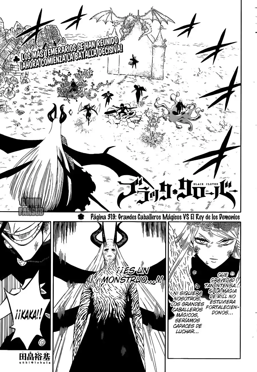 Black Clover Capitulo 319: Los Grandes caballeros mágicos vs el rey de los demonios página 2