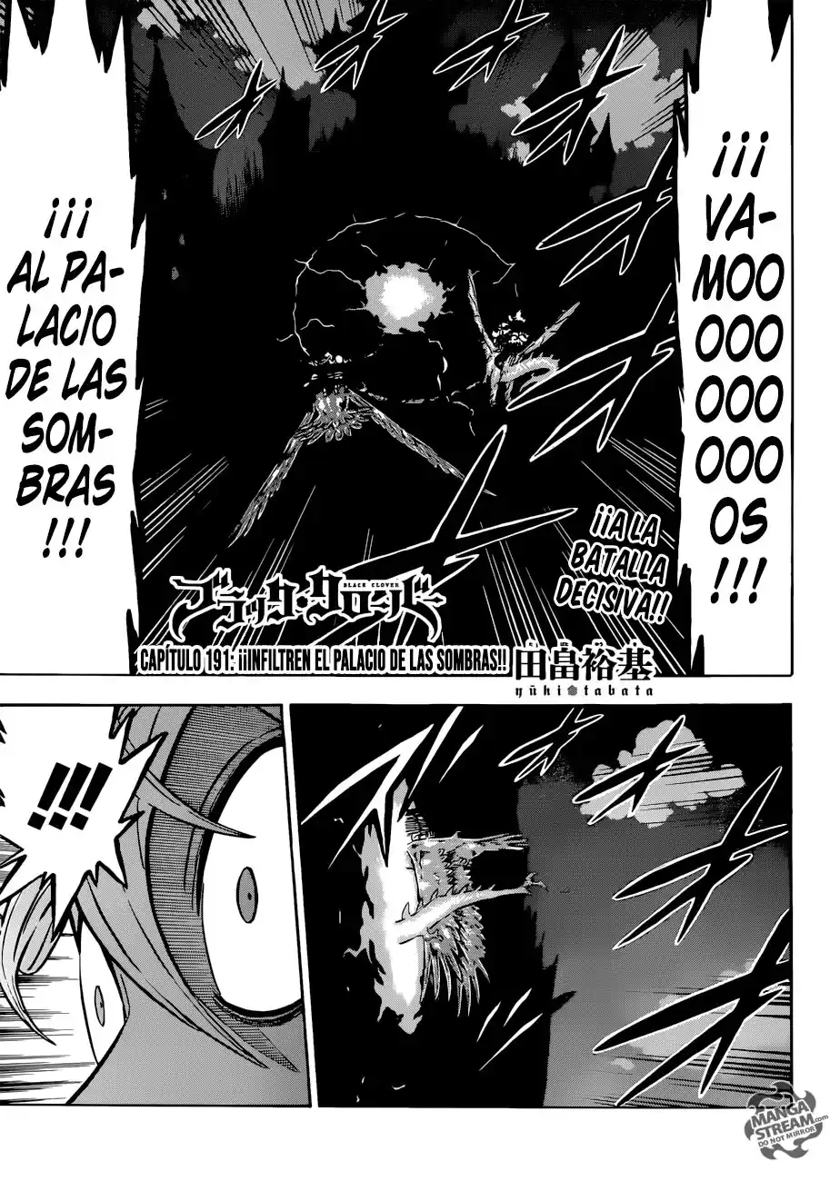 Black Clover Capitulo 191: ¡¡Infiltren el Palacio de las Sombras!! página 2