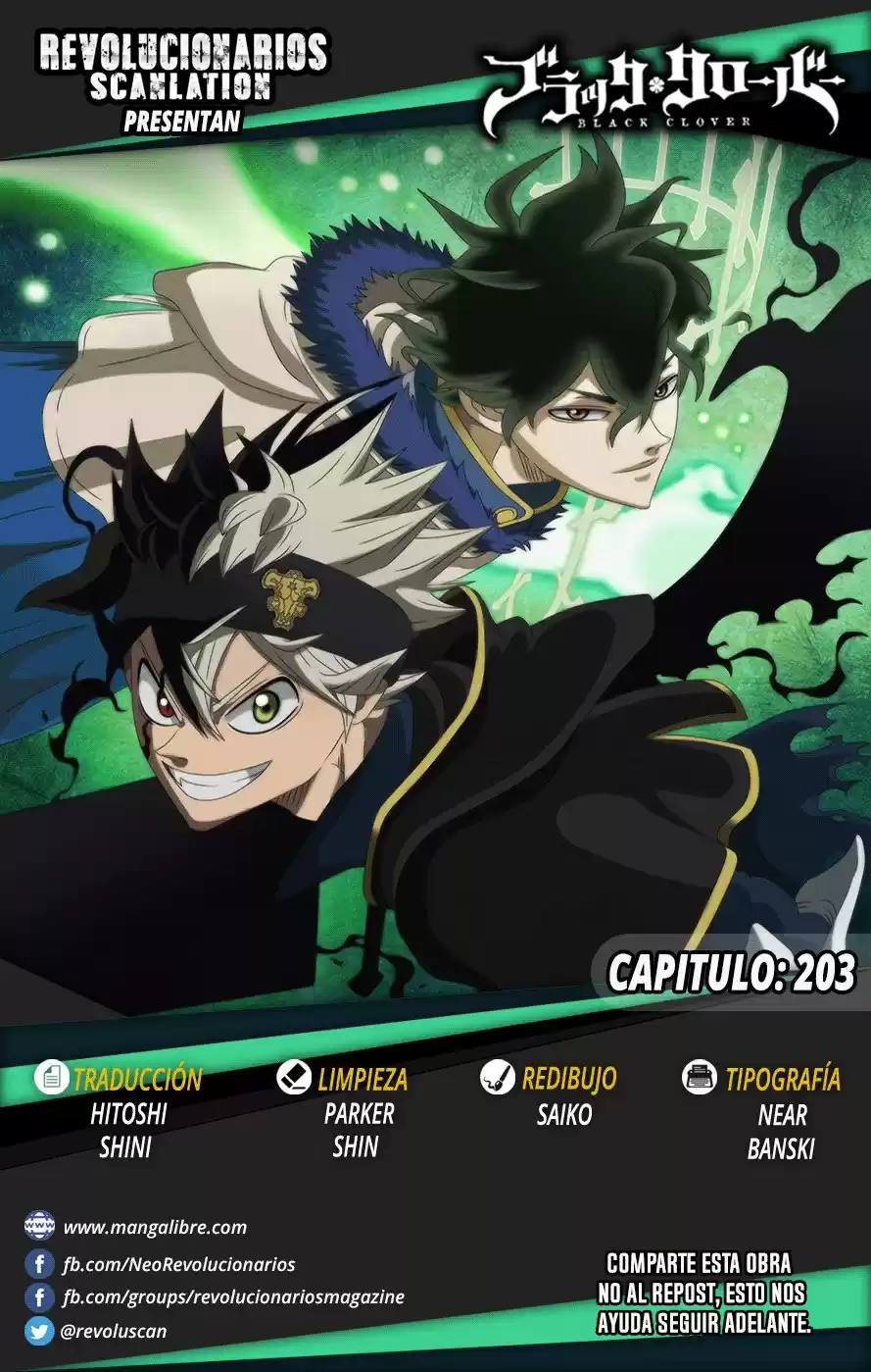 Black Clover Capitulo 203: Es Tiempo de Romper El Sello página 1