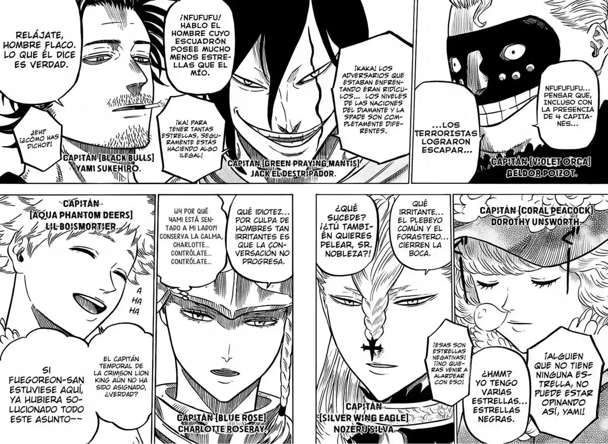 Black Clover Capitulo 54: La reunión de los capitanes de los caballeros mágicos. página 8