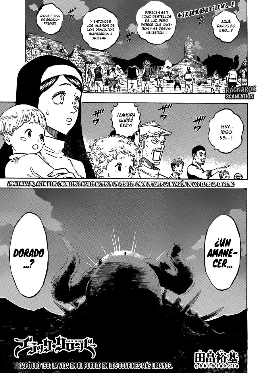 Black Clover Capitulo 158: La vida en lo más lejano de la aldea. página 2