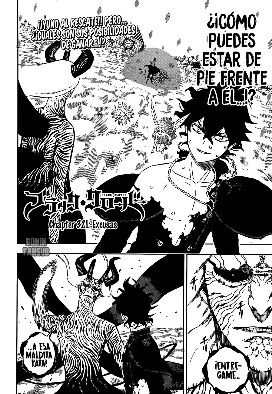 Black Clover Capitulo 321: Excusas página 3