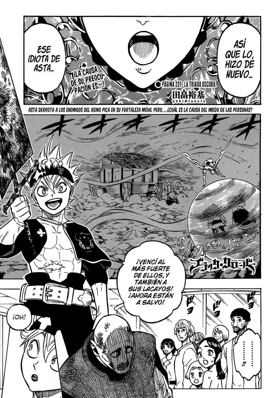 Black Clover Capitulo 231: La tríada oscura página 2