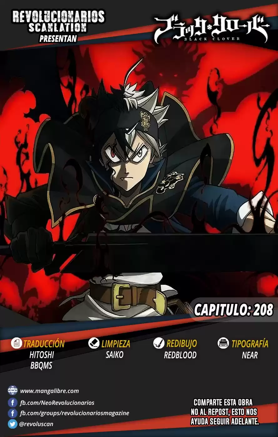 Black Clover Capitulo 208: La Espada página 1