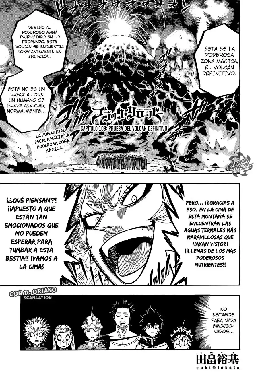 Black Clover Capitulo 109: Prueba del Volcán Definitivo página 2