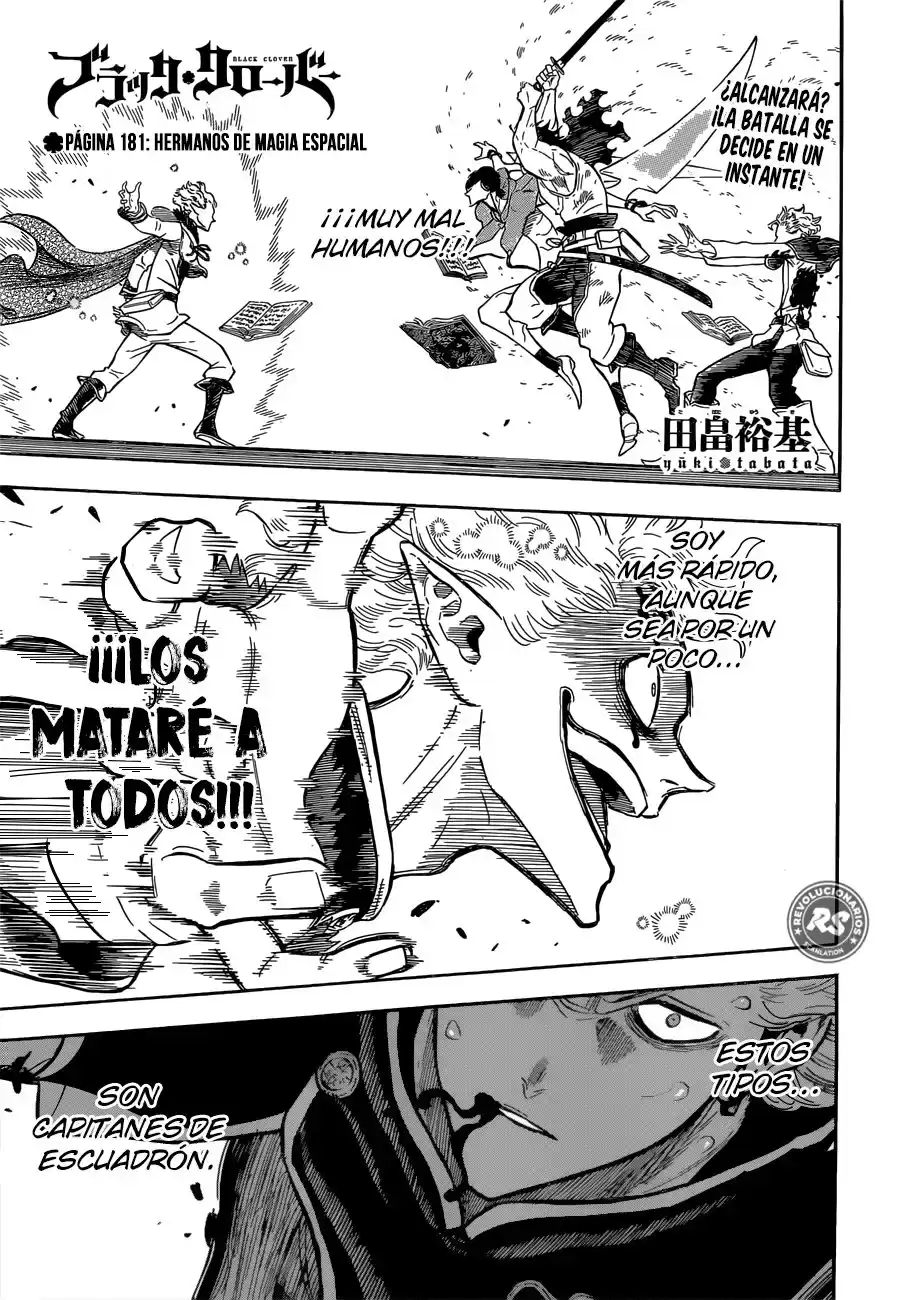 Black Clover Capitulo 181: Hermanos de Magia Espacial página 2