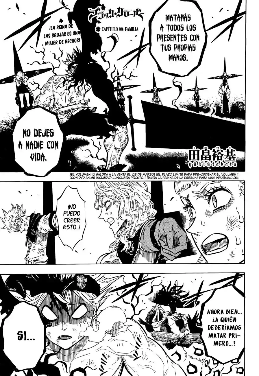 Black Clover Capitulo 99: Familia. página 2