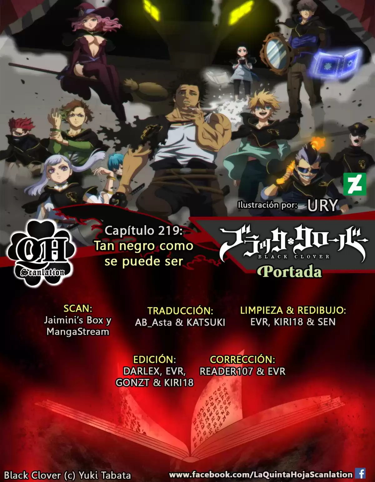 Black Clover Capitulo 219: Tan negro como se puede ser página 1